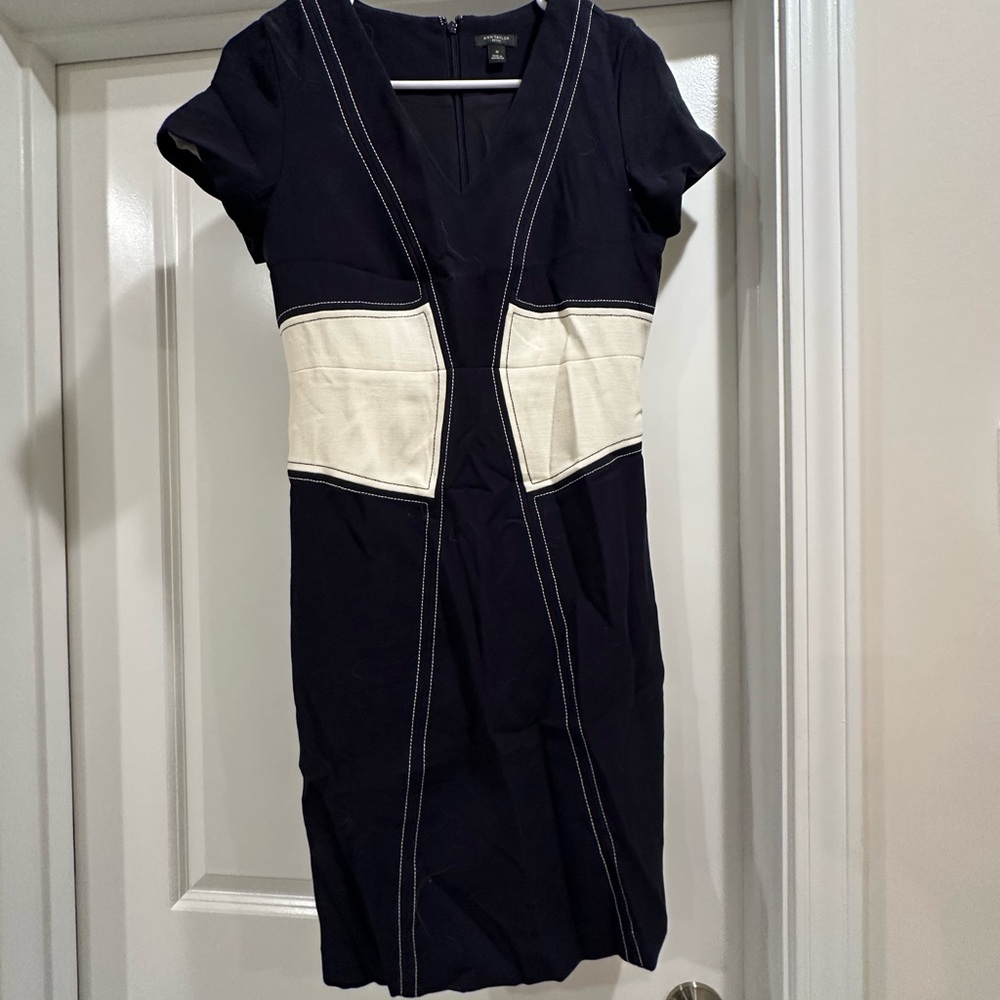 Ann Taylor Black and White Mini Dress